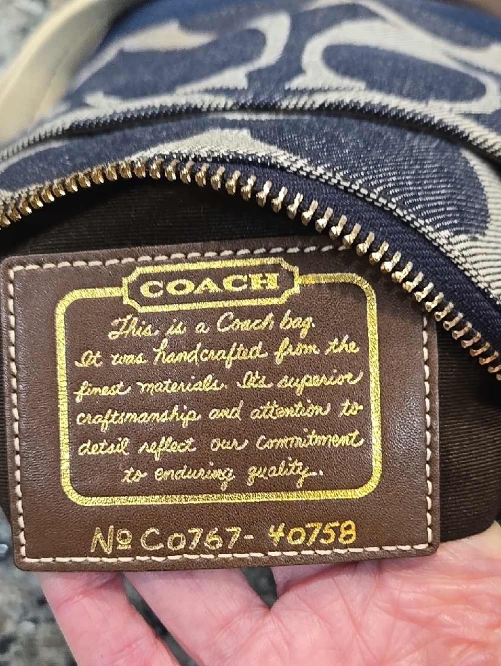 Coach Denim Signature Swingpack Crossbody Bag - Picture 13 of 14